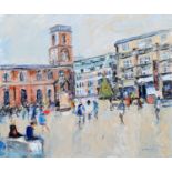 Judith A. Donaghy (20th/21st century) "St. Ann's Square, December"