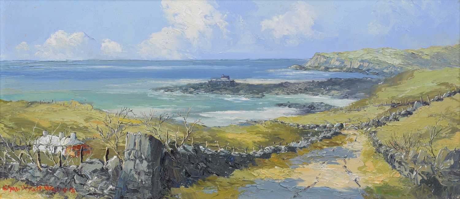 Charles Wyatt Warren (British 1908-1983) "St Cwyfan's Church, Llangwyfan, Anglesey"