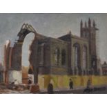 Roger Hampson (British 1925-1996) "Demolition, St. Saviour's Church, Bolton"