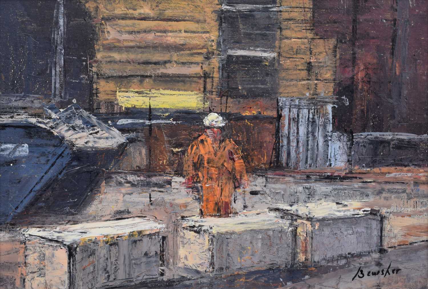 Steven Bewsher (British 1964-) "Construction Worker, Manchester Victoria"