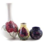 Three Moorcroft vases,