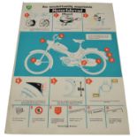 Austrian BP Poster Motorcycle (Motorfahrrad) Teaching Aid