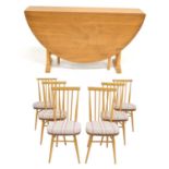 Ercol dining table & 6 chairs
