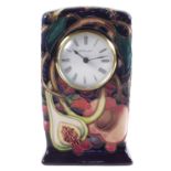 Moorcroft clock designed by Emma Bossons,