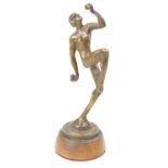 Art Deco Nude Dancing Girl Bronze