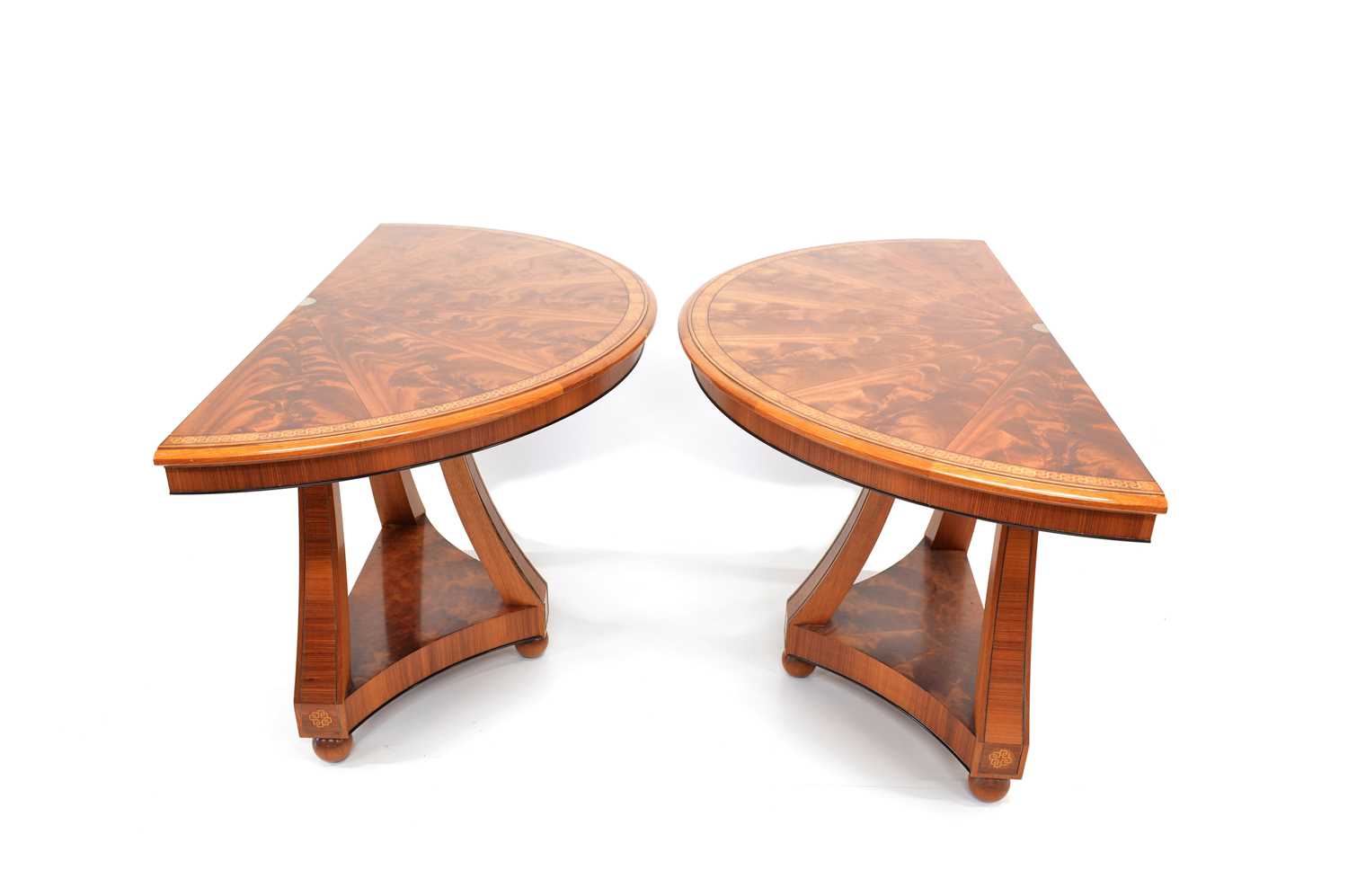 Pair of Mahogany side tables by Silver Linings workshop - Image 2 of 9