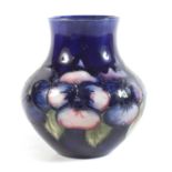 Moorcroft Vase, Pansies Pattern