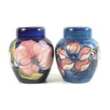 Two Moorcroft ginger jars