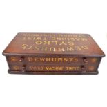 Mid 20th century mahogany tabletop retailers storage box