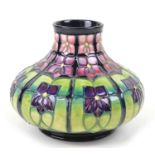 Moorcroft Squat Vase, Violet Pattern