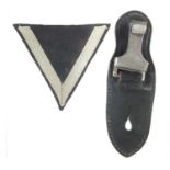 German Third Reich WWII leather teardrop SS police sword hanger