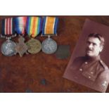 WW1 Medal Group with Bravery medal,