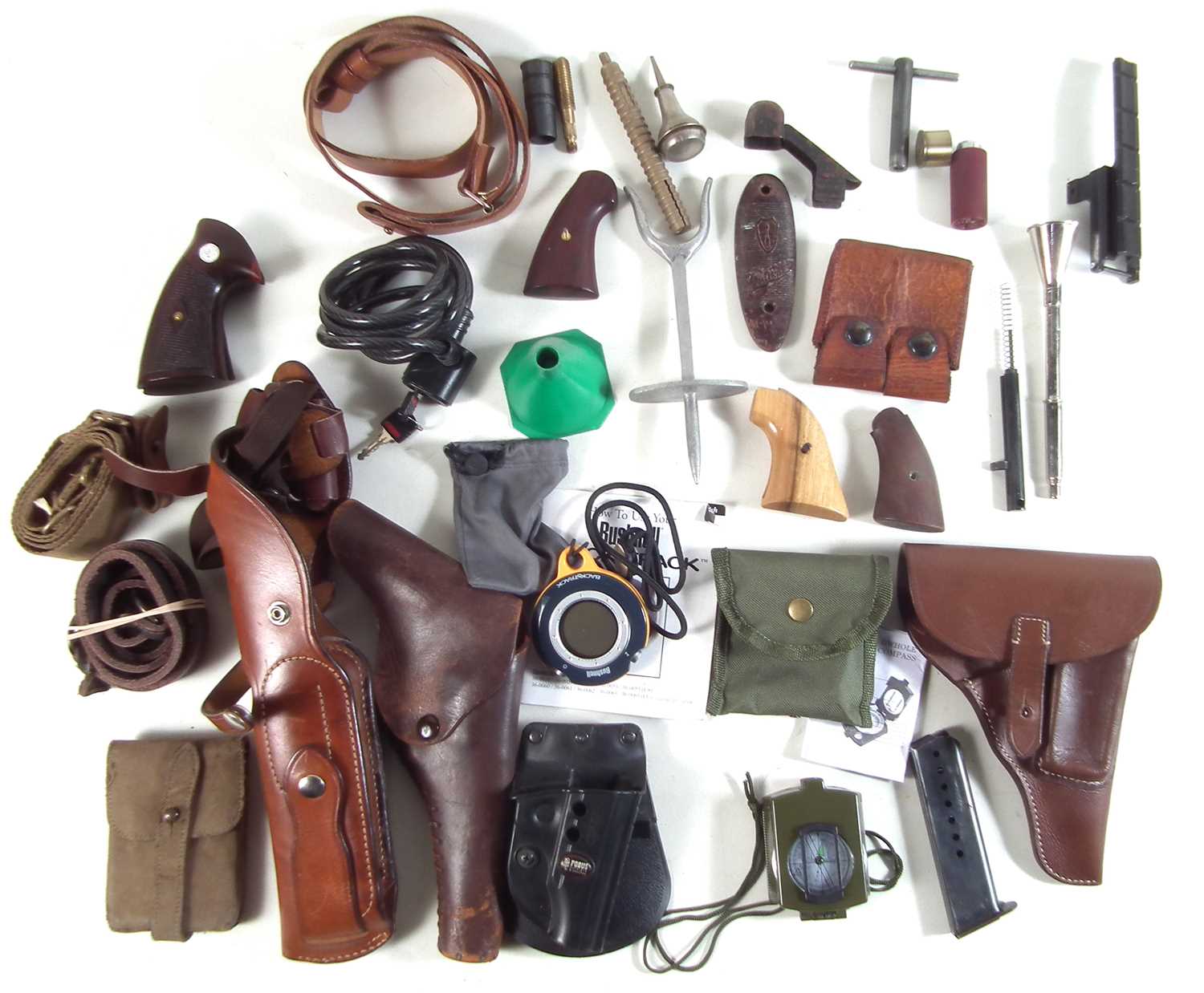 Collection of mixed shooting accessories.