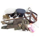 Collection of Uniform parts and mixed militaria.