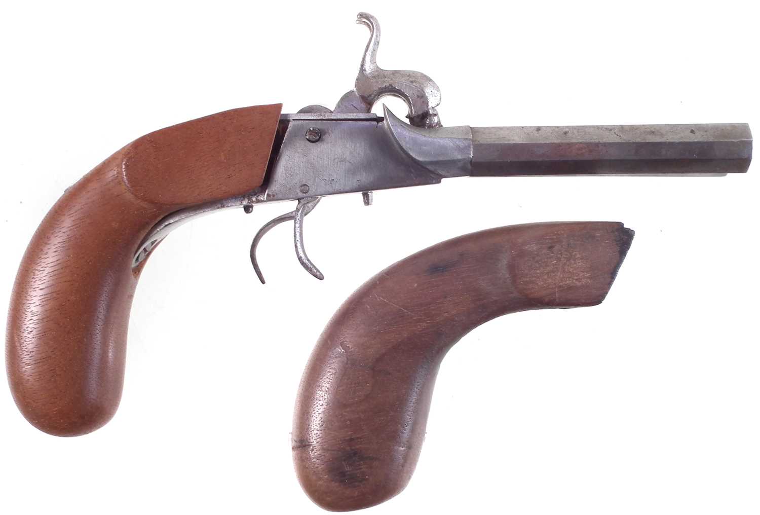 Percussion double barrel pocket pistol