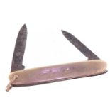 Gold mounted penknife