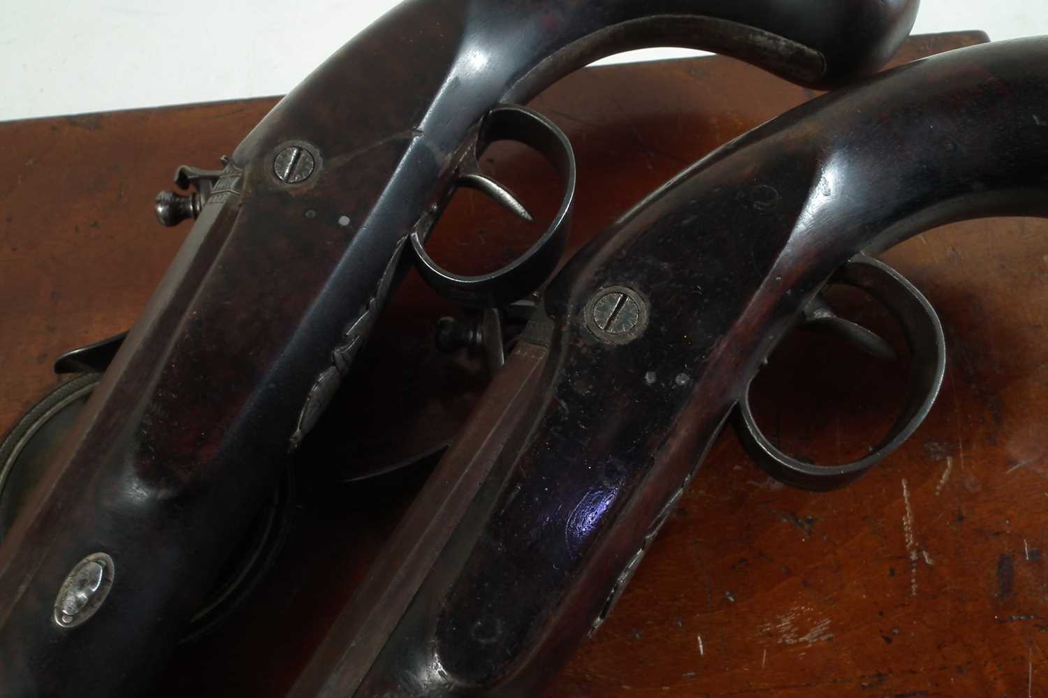 Matched pair of Flintlock dueling pistols by Wogdon and Barton London. - Image 19 of 25