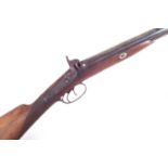 Percussion 16 bore double barrel shotgun by D. Egg