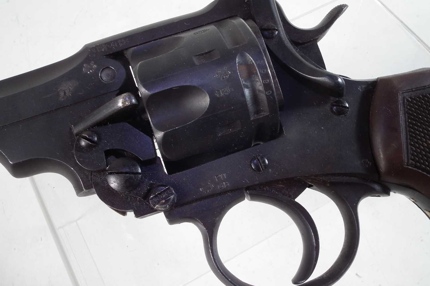 Deactivated Enfield MkVI .455 service revolver, - Image 6 of 8