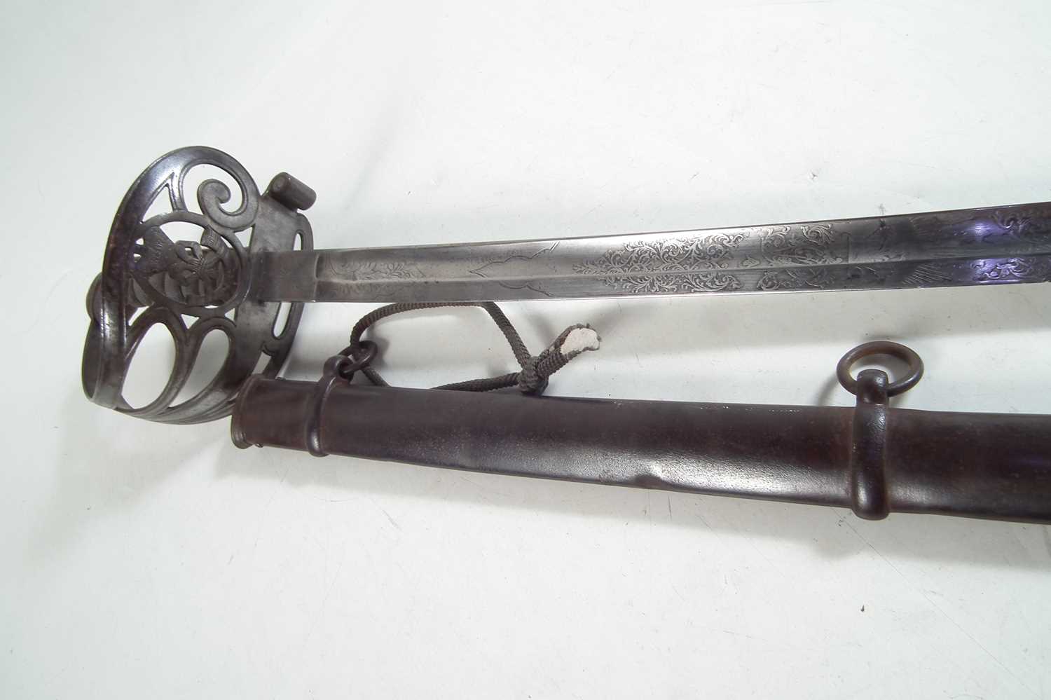 Rifle officers sword and scabbard - Image 4 of 12