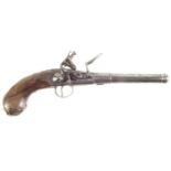 Flintlock Queen Anne pistol by Walker of London