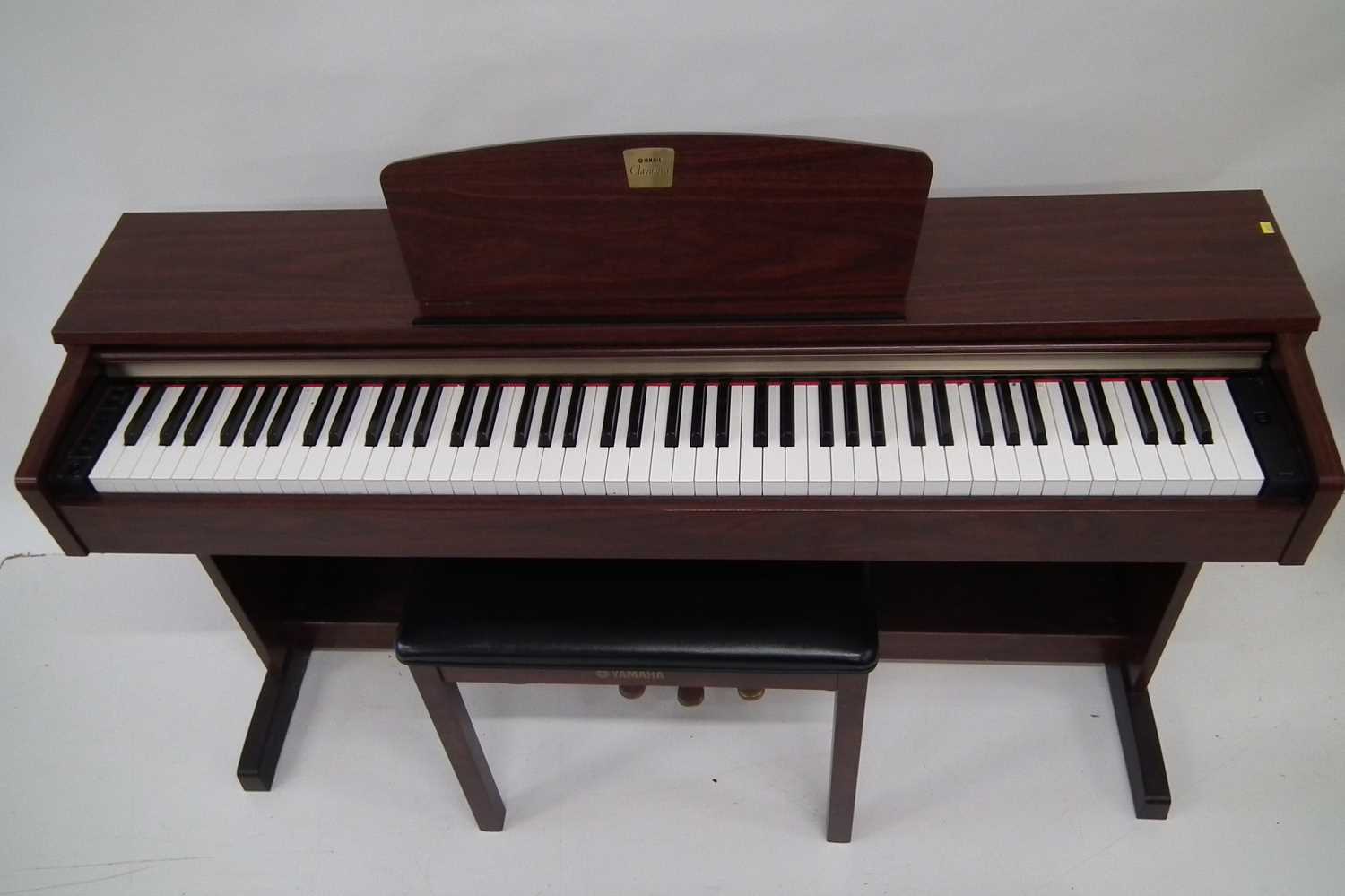 Yamaha Clavinova electric piano, with stool and Sanyo headphones. - Image 7 of 7