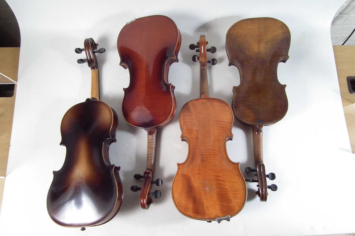 Four violins in cases - Image 2 of 8