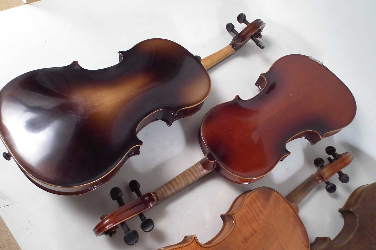 Four violins in cases - Image 5 of 8