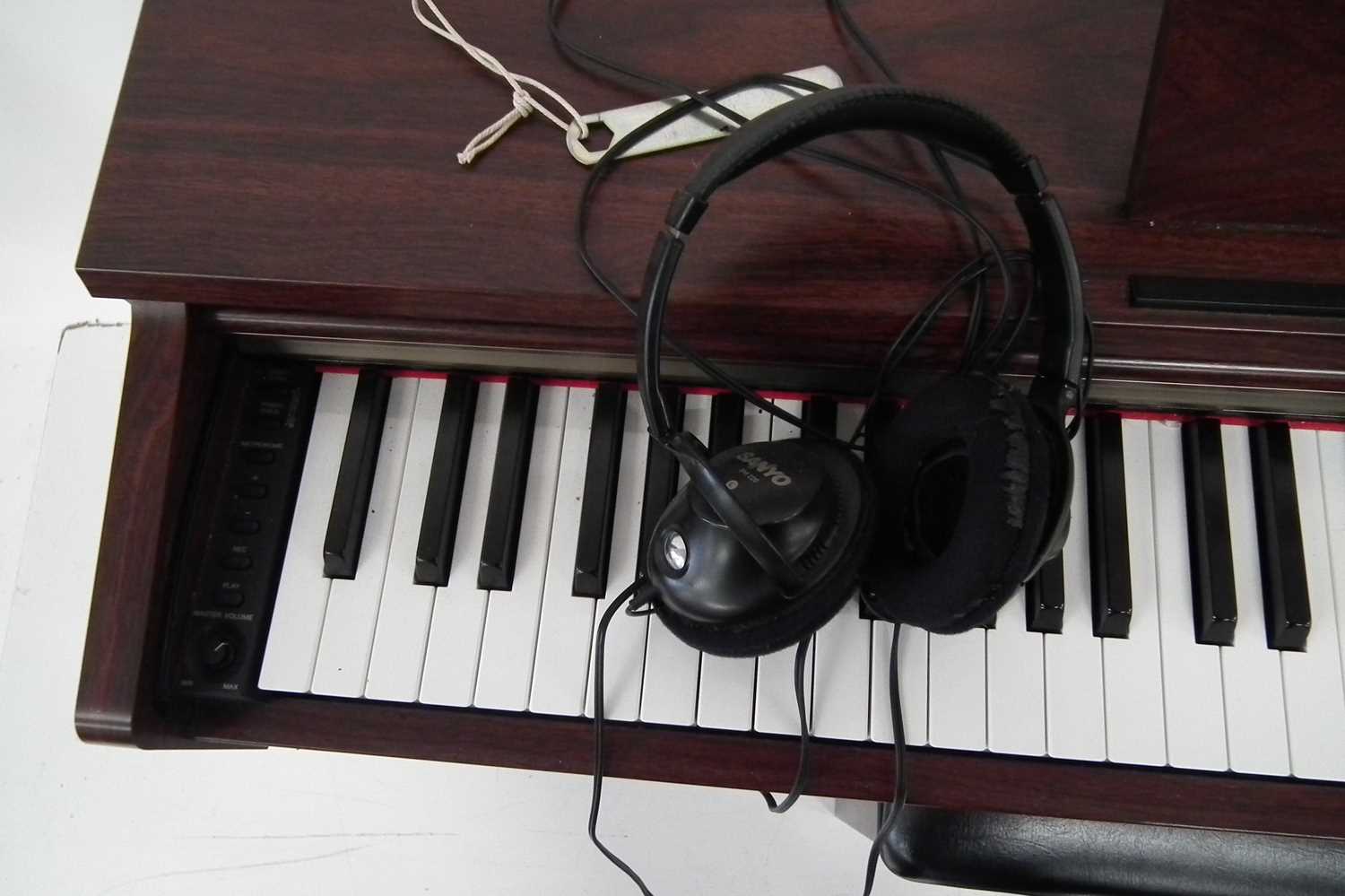 Yamaha Clavinova electric piano, with stool and Sanyo headphones. - Image 3 of 7