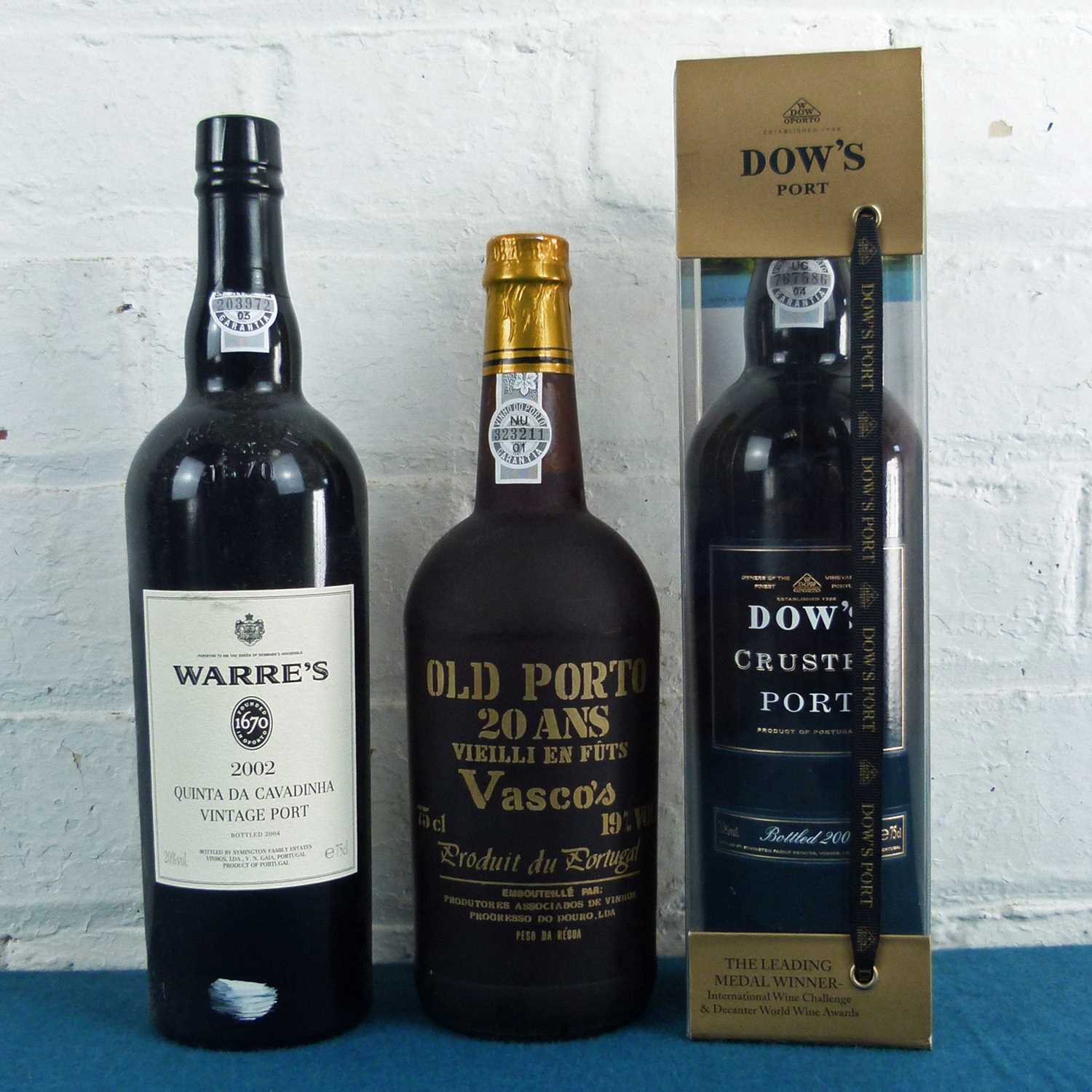 3 Bottles Mixed Lot Fine Tawny, Crusted and Single Quinta Vintage Port
