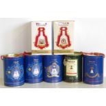 Seven Bells commemorative boxed 75cl/70ml decanters and whiskey