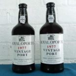 2 Bottles Royal Oporto Vintage Port 1977