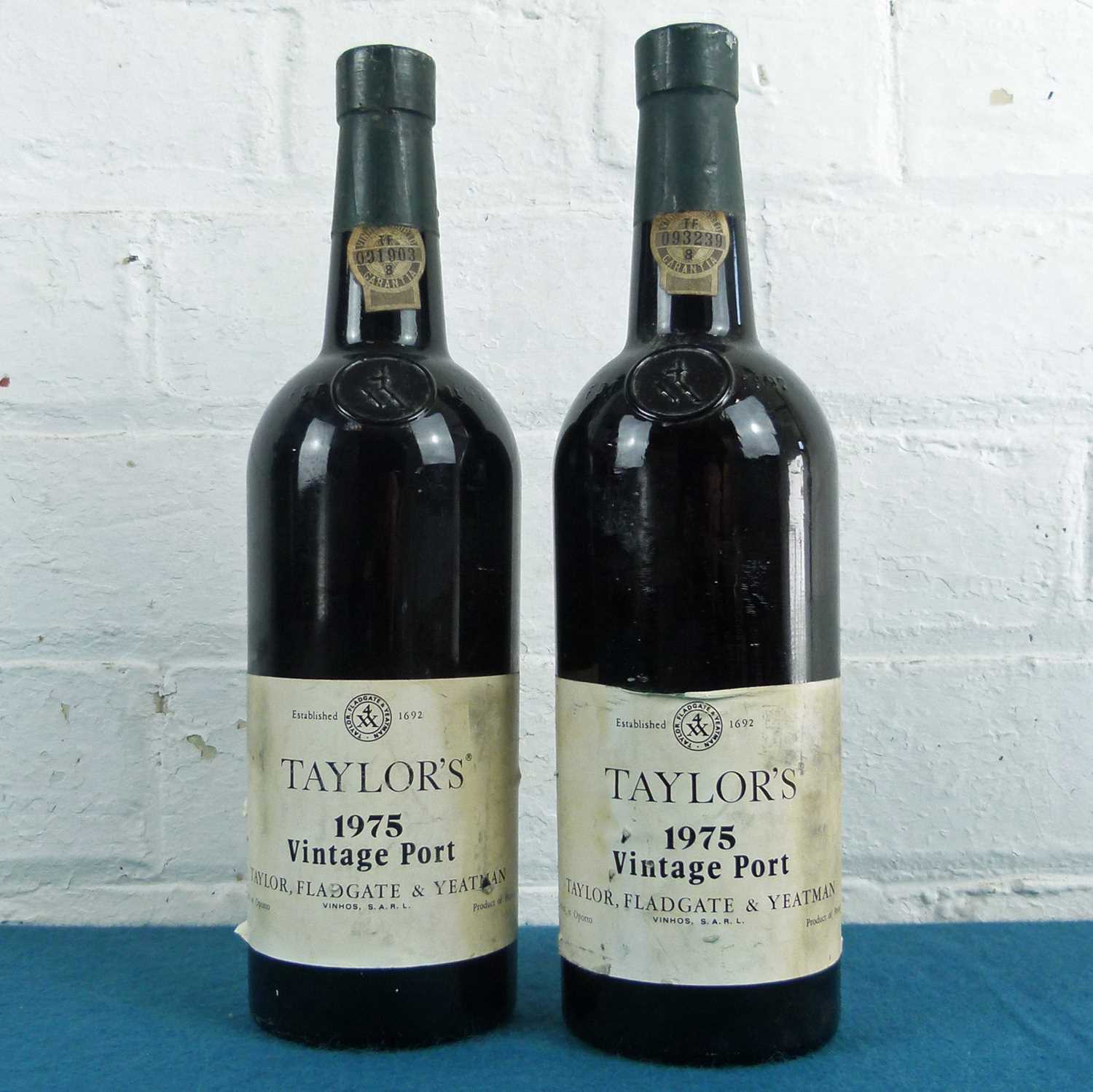 2 Bottles Taylors Vintage Port Vintage 1975