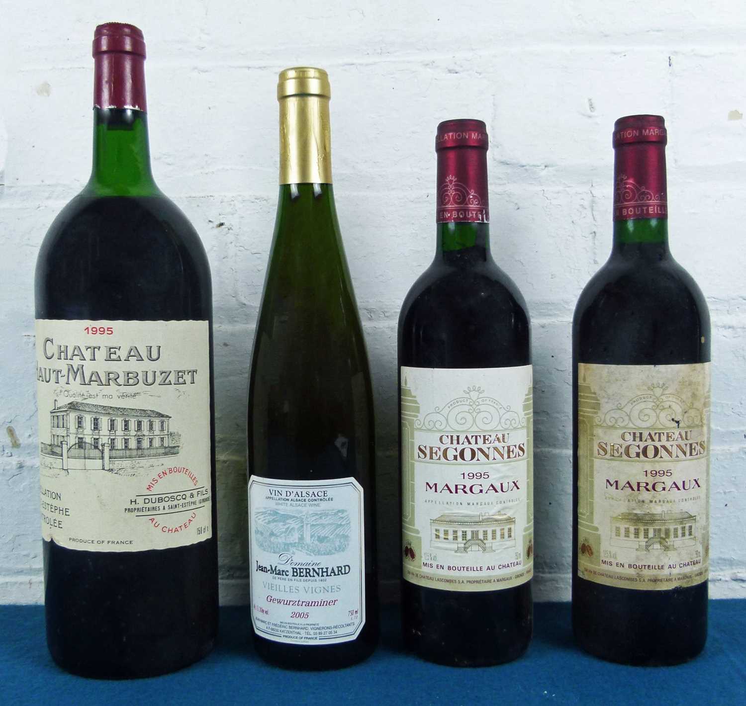 4 Bottles (including 1 magnum) Mixed Lot of Fine mature claret and Alsace