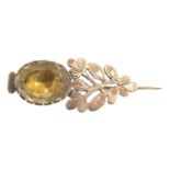 A late Georgian foil-backed quartz Halley's Comet brooch,