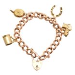 A 9ct gold charm bracelet,