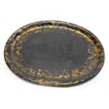 Victorian oval papier-mache tray