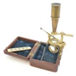 Lacquered Brass Portable Microscope