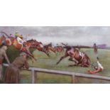 Cecil Aldin (British 1870-1935) "The Grand National - The Canal Turn"