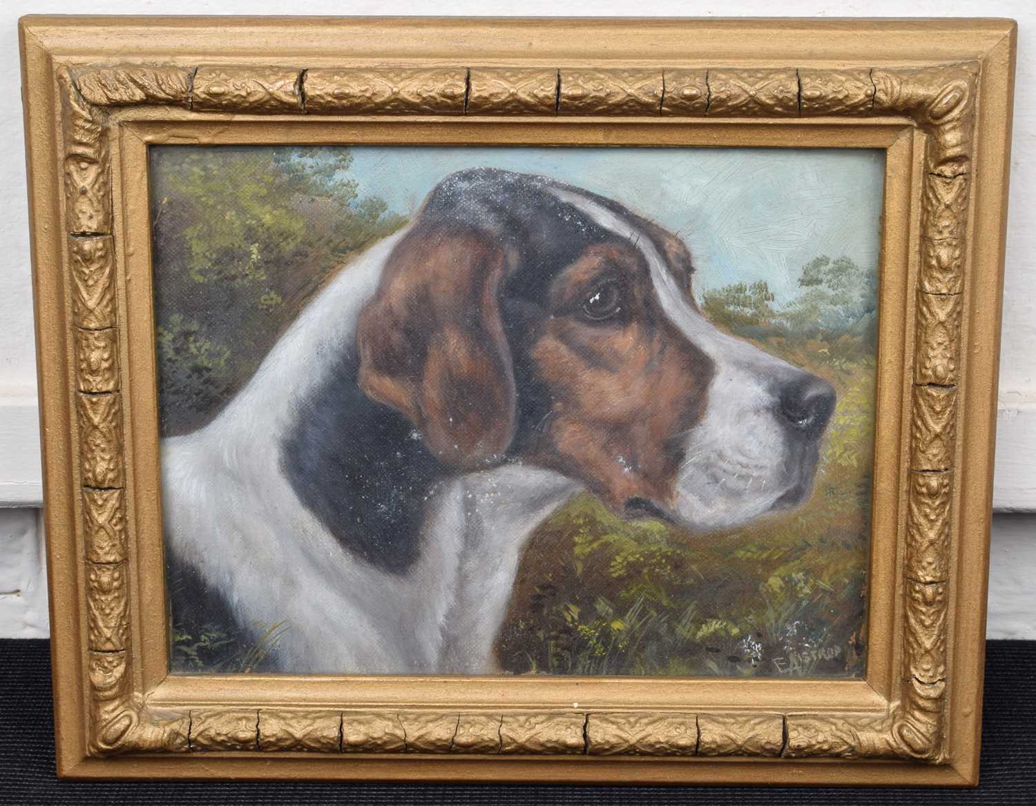 Edward Aistrop (British active from 1880-1920) Portrait of a Foxhound - Image 2 of 3