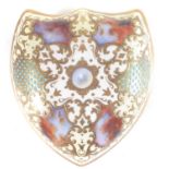 Coalport shield shaped box