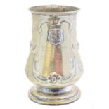 A silver plated rowing cup,