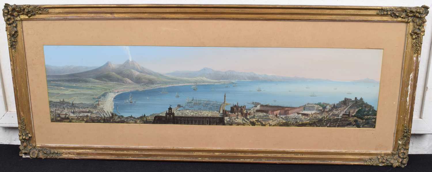 Continental School (19th century) "Lugano", "Venezia" and "The Bay of Naples" - Image 5 of 5
