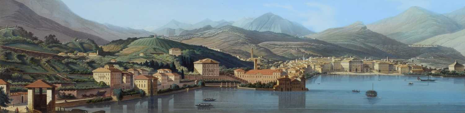 Continental School (19th century) "Lugano", "Venezia" and "The Bay of Naples"