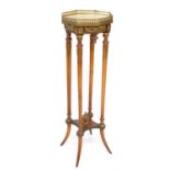 Late 19th-century French beech and mahogany Jardiniere stand