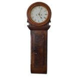Victorian mahogany drop dial wall clock