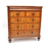 Victorian figured mahogany chest of drawers