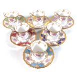 Coalport batwing Harlequin coffee set