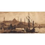 Tristram James Ellis A.R.E. (British 1844-1922) "View of Constantinople Harbour"