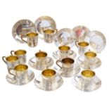 A twelve piece silver plated set by Christofle,